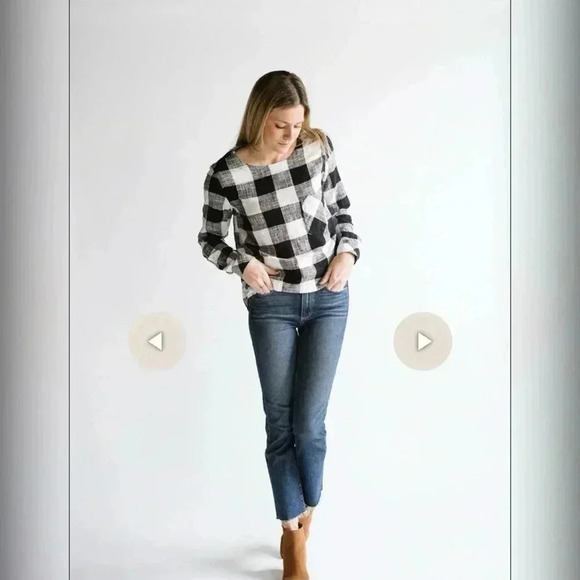 BELLA DAHL BUTTON BACK LINEN PULLOVER Size S - Picture 4 of 7